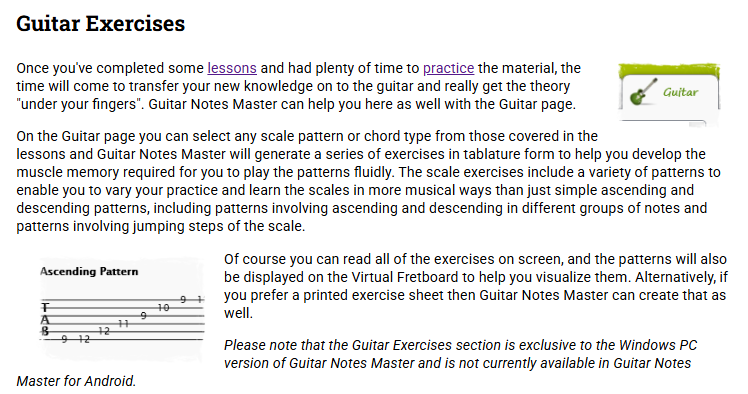 Learn to play guitar with Guitar Notes Master6