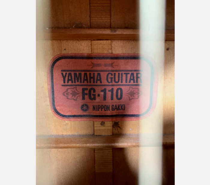 Yamaha FG-110 Red Label Vintage Acoustic Guitar From JAPAN