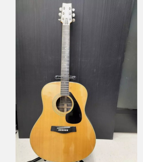 Yamaha FG-600J Black Label Acoustic Guitar From Japan with Hard Case