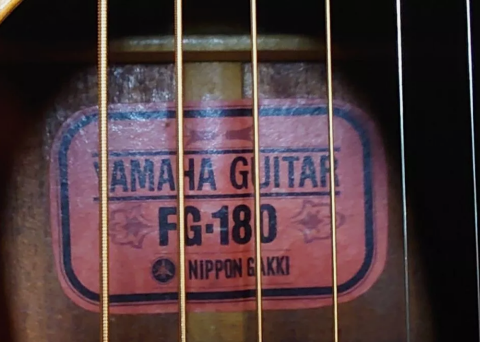 Yamaha FG-180 RED Label Acoustic Guitars Vintage From Japan - Image 6